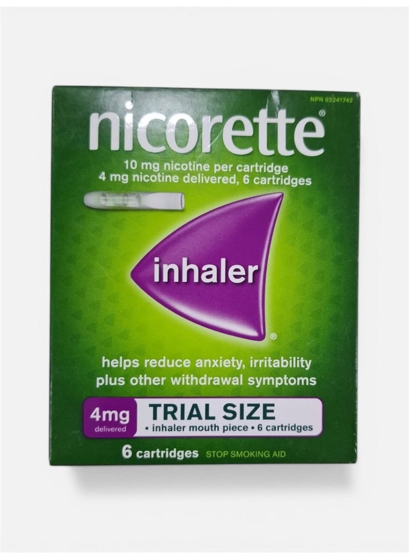 نيكوريت جهاز استنشاق نيكوريت Nicorette – نظام استنشاق النيكوتين، عبوات تجريبية 4 ملغ، 6 قطع. - Image 1