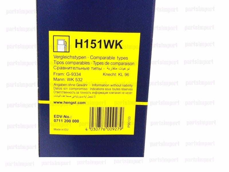 Hengst فلتر وقود هينغست BMW E39 525i 530i 540i E38 740i E53 X5 13321709535 H151WK - Image 3