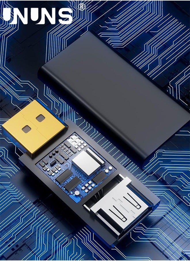 UNUNS محول 4K DisplayPort إلى HDMI، محول UNUNS أحادي الاتجاه DisplayPort DP إلى HDMI ذكر-أنثى، شاشة 4K 30Hz مطلية بالذهب لـ HP، HDTV، جهاز العرض، الكمبيوتر الشخصي، سطح المكتب، AMD، وحدة معالجة الرسومات، عبوة واحدة  - Image 4