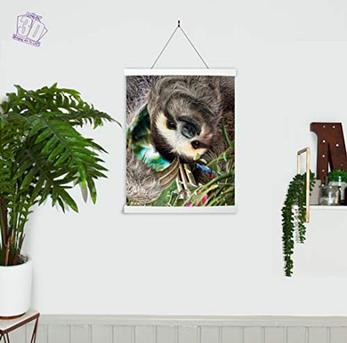 3D LiveLife Lenticular Wall Art Prints Hangin' Around from Deluxebase. Unframed 3D Sloth Poster. Perfect wall decor. Original artwork licensed from renowned artist, David Penfound - Image 5