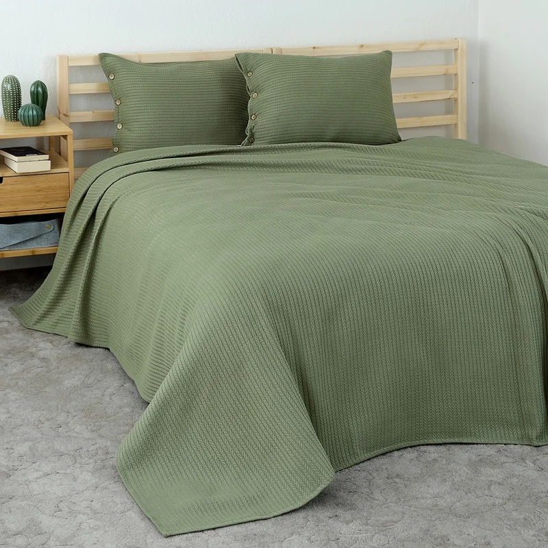 Meyn Collection Multi-Purpose Gift Dowry Double Pique Bed Cover and Pillow Case