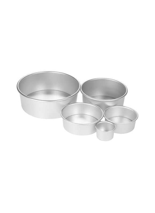 Generic Aluminum Round Cake Pans with Removable Bottom | Professional & Leakproof Baking Pans Multi Size | Cake & Dessert Molds  - Image 1