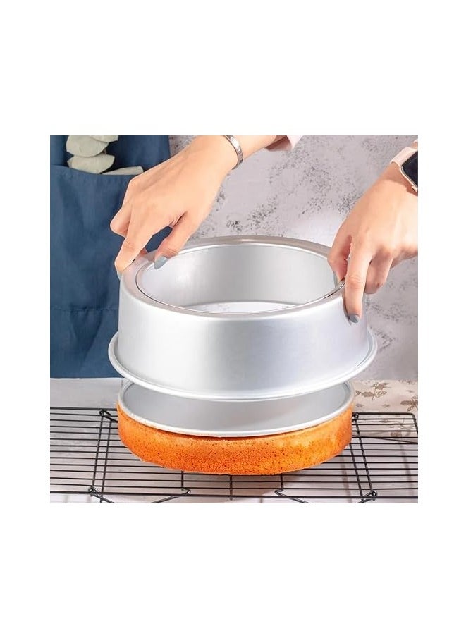 Generic Aluminum Round Cake Pans with Removable Bottom | Professional & Leakproof Baking Pans Multi Size | Cake & Dessert Molds  - Image 4