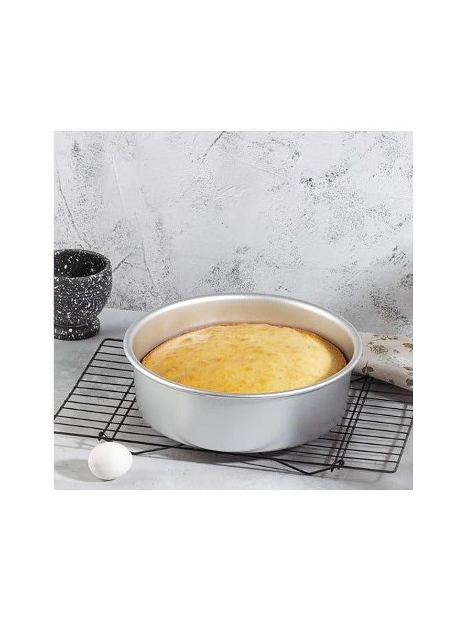 Aluminum Round Cake Pans with Removable Bottom | Professional & Leakproof Baking Pans Multi Size | Cake & Dessert Molds