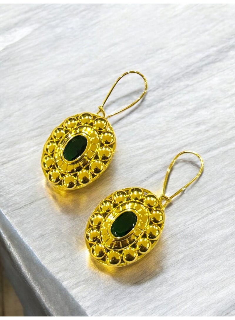 Dangle Charms Stylish & Elegant Gold Plated Earrings For Women - Image 2