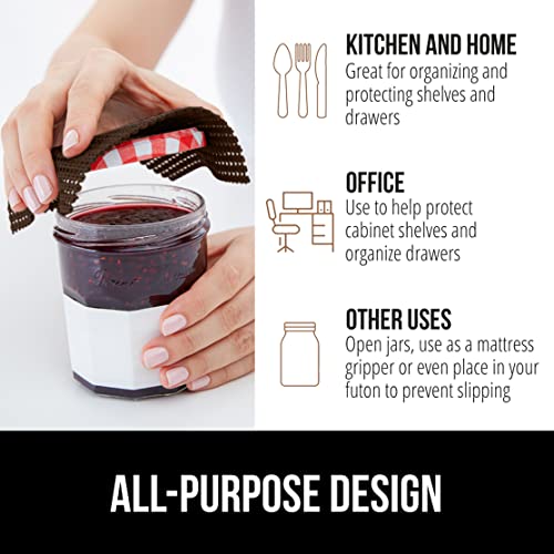 GORILLA GRIP powerGRIP Drawer Shelf and Cabinet Liner, Thick Strong Hold, Non-Adhesive Liners Protect Kitchen Cabinets and Cupboard, Bathroom Drawers, Easy Install, Breathable Mat, 12" x20', Chocolate - Image 5