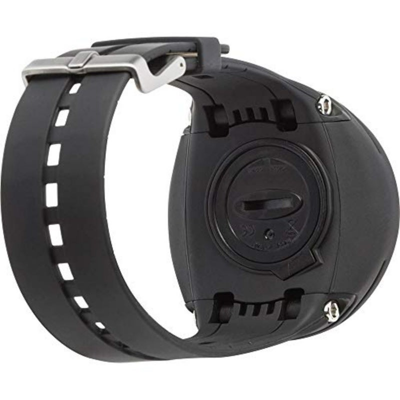 Professional diving wrist computer for scuba and freediving, stainless steel case, black dial, depth gauge and dive time tracking - Image 3