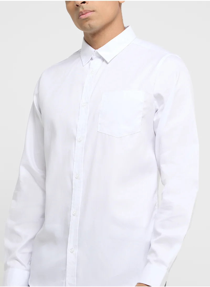 Robert Wood Long Sleeve Shirt   Single Pocket