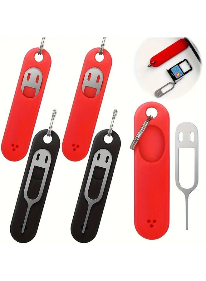 3pcs Black Silicone SIM Card Ejection Tool Universal Portable Anti Loss Needle - Image 4