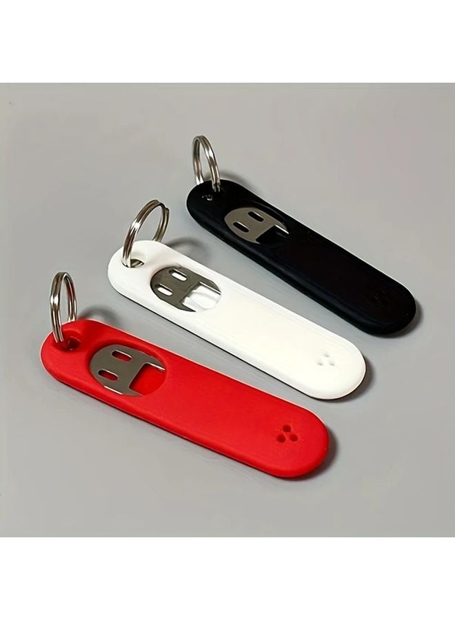 3pcs Black Silicone SIM Card Ejection Tool Universal Portable Anti Loss Needle - Image 3