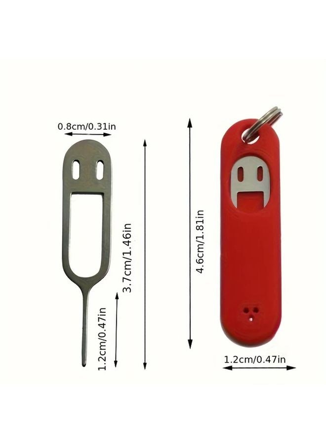 3pcs Black Silicone SIM Card Ejection Tool Universal Portable Anti Loss Needle - Image 5