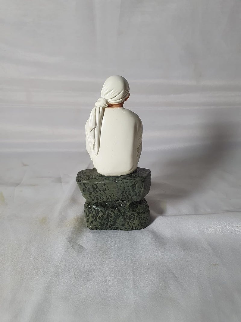 Hemant art Shirdi Lord Sai Baba Statue IdolMurti Marble Pure Resin Shirdi Lord Sai Baba Statue 65 White - Image 5