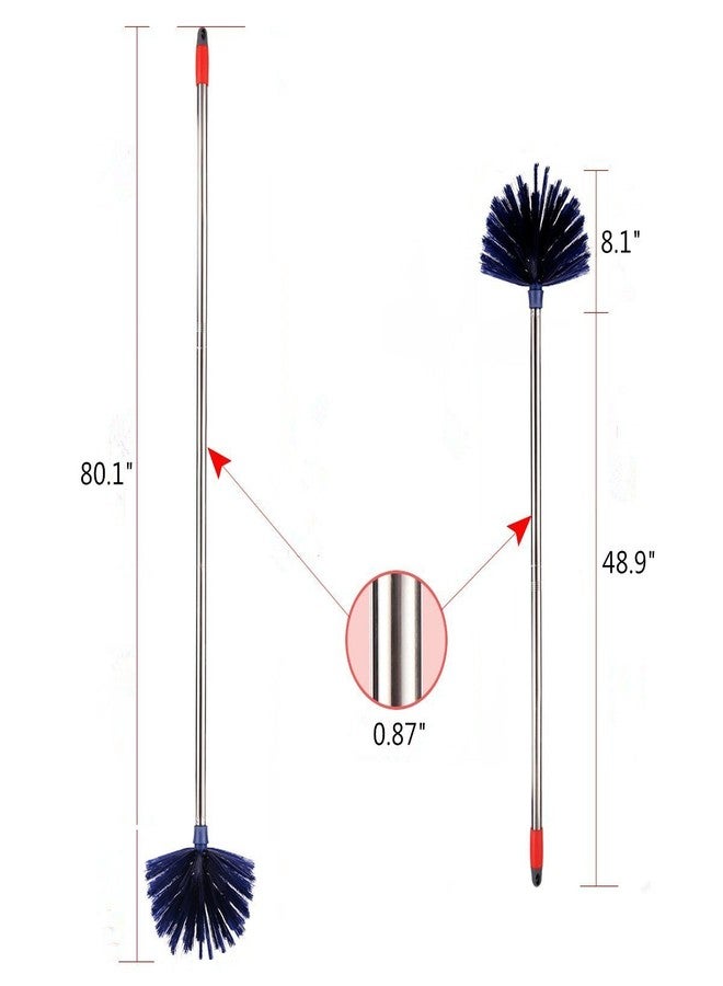 MEIBEI Cobweb Duster, MEIBEI Removable and Washable Ceiling Fan Duster with Long Handle-72.1", Non-Scratch Bristles Cobweb Brush for Cleaning High Ceiling, Book Shelve, Curtain Rod - Image 2