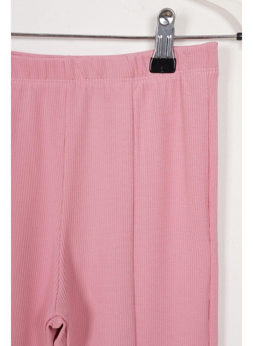 WEWE 724043 Girl 8-12 Years Old Cıma Stitched Front Leg Slit Detailed Ribbed Tights  - Image 2