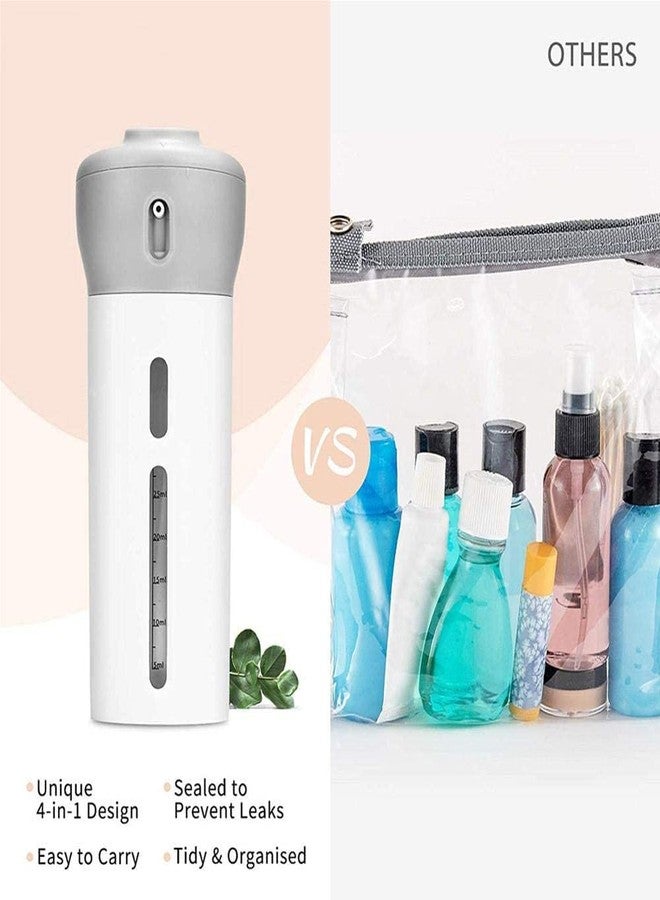 RRJ 4 in 1 Travel Dispenser Bottle - Refillable Cosmetic Containers Set - Plastic Leak Proof Travel Size Toiletries Liquid Lotion Container (Multi Color) - Image 5