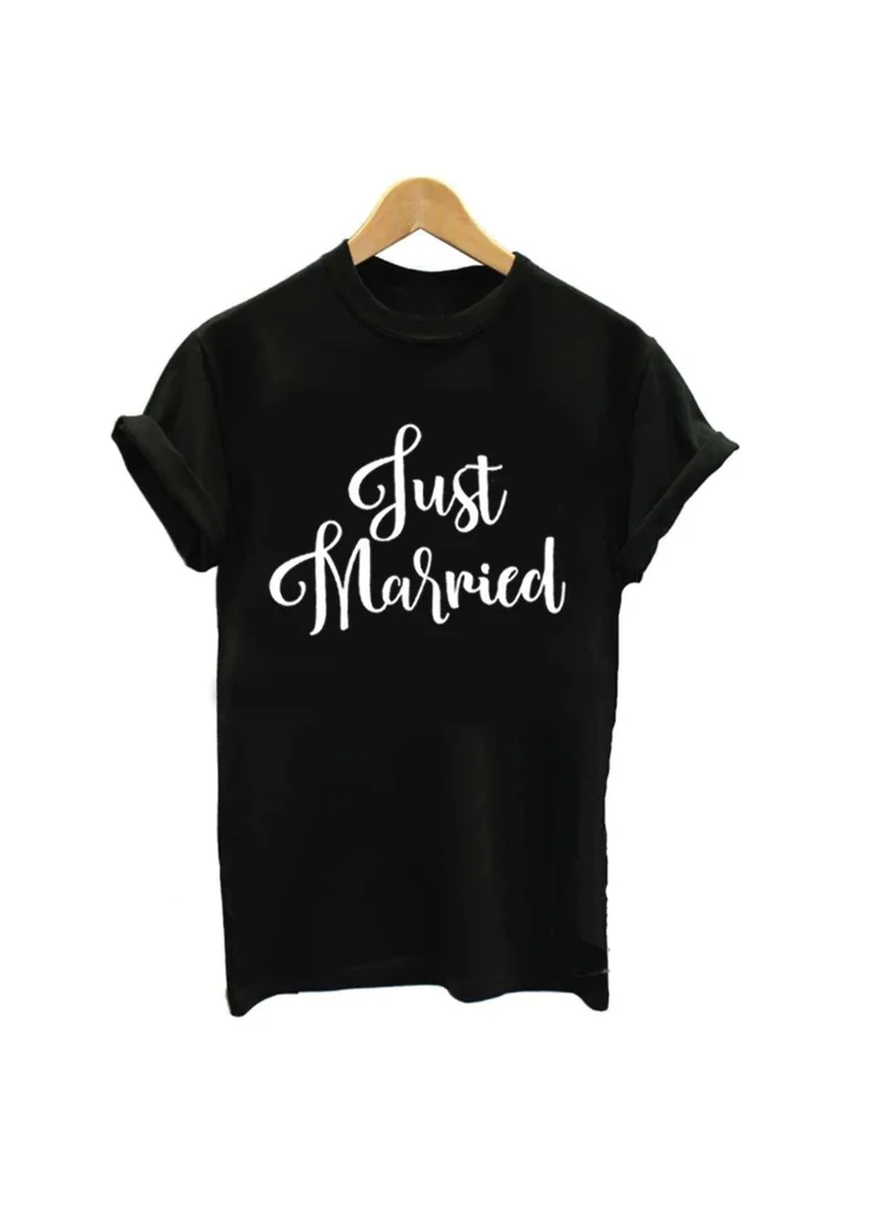 Matching Family Outfits Just Married Printed Honeymoon T-shirt