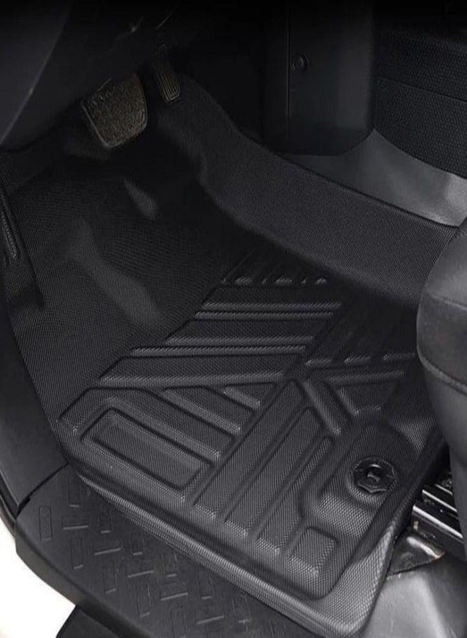 حصائر أرضية TPE لتويوتا FJ كروزر. حصائر 5D لتويوتا FJ كروزر 2007-2023. حصائر ثقيلة. مجموعة من 3. سوداء - Image 4