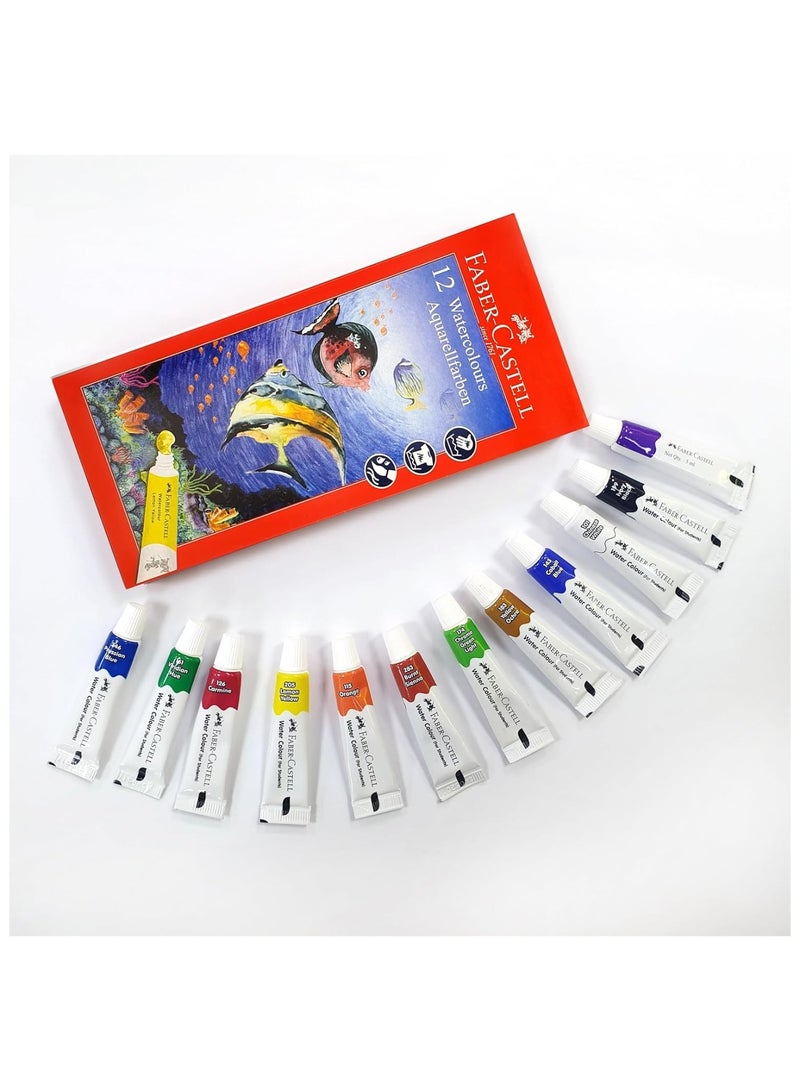 FABER-CASTELL لوحة قماش بحجم A4 مع فرشاة ومجموعة ألوان 1 قطعة - Image 4