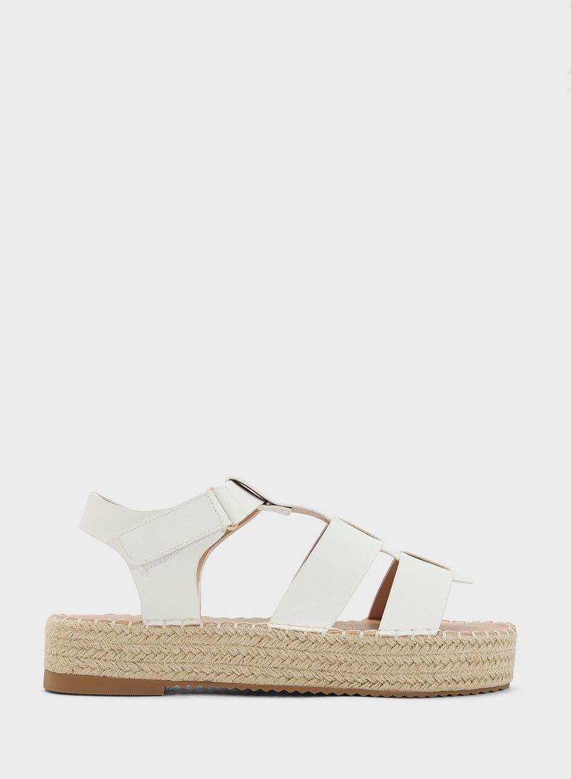 DOWN TO EARTH Low Wedge Summer Sandal  - Image 1