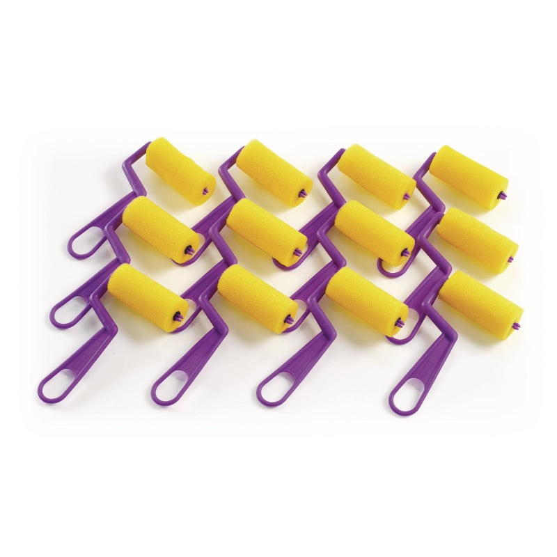 Colorations - FRS Foam Paint Rollers Multipack for Young Artists Paint Supply Painting Tools (Pack of 12) - Image 3