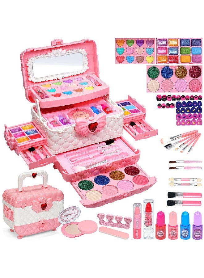 ROKKES Kids Makeup Kit for Girl - Toys for Girls Washable Make Up for Little Girls,Non Toxic Toddlers Cosmetic Kits,Child Play Makeup Toys for Girls, Age 4-12 Year Old Children Gift - Image 1