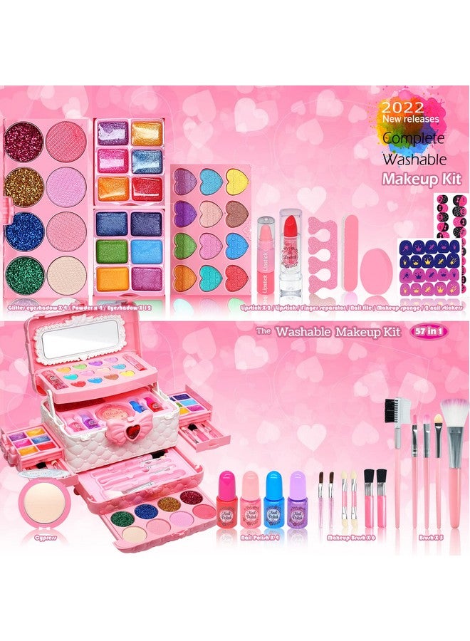 ROKKES Kids Makeup Kit for Girl - Toys for Girls Washable Make Up for Little Girls,Non Toxic Toddlers Cosmetic Kits,Child Play Makeup Toys for Girls, Age 4-12 Year Old Children Gift - Image 2