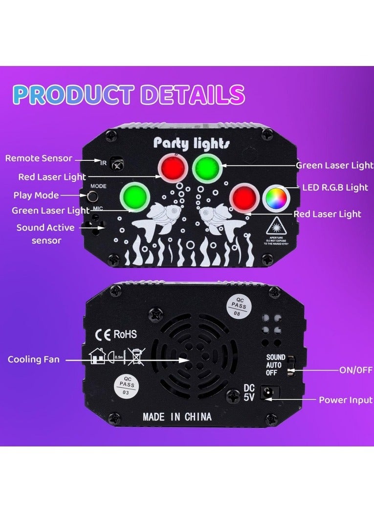 DJ Disco Party Laser Lights: LED Strobe Stage Laser Light with Sound Activated Remote Control - Music RGB Lighting Show for Indoor Club Dance  Rave (120 Patterns) - Image 3