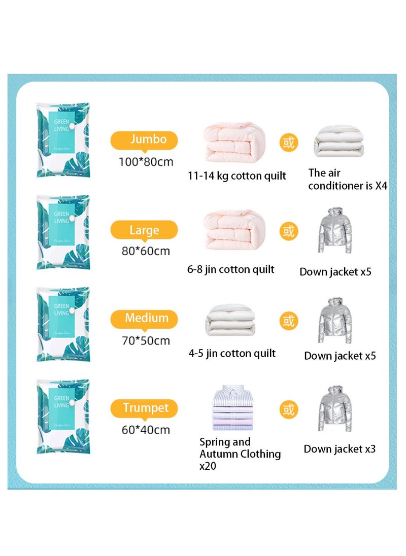 Arabest Vacuum Storage Bag Set Of 13 Pieces Can Be Reused for Over 80% Of Storage Space, Saving Sealed Compression Bags With Electric Pumps for Travel | Clothing, Comfort Products, Pillows, Curtains, Blankets  - Image 3