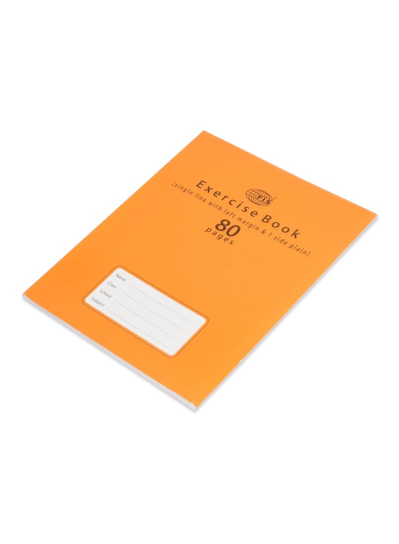 FIS Exercise Book Pack Of 12 80 Pages Single Line 1 Side - Plain W/M FSEBPSL80N - Image 4