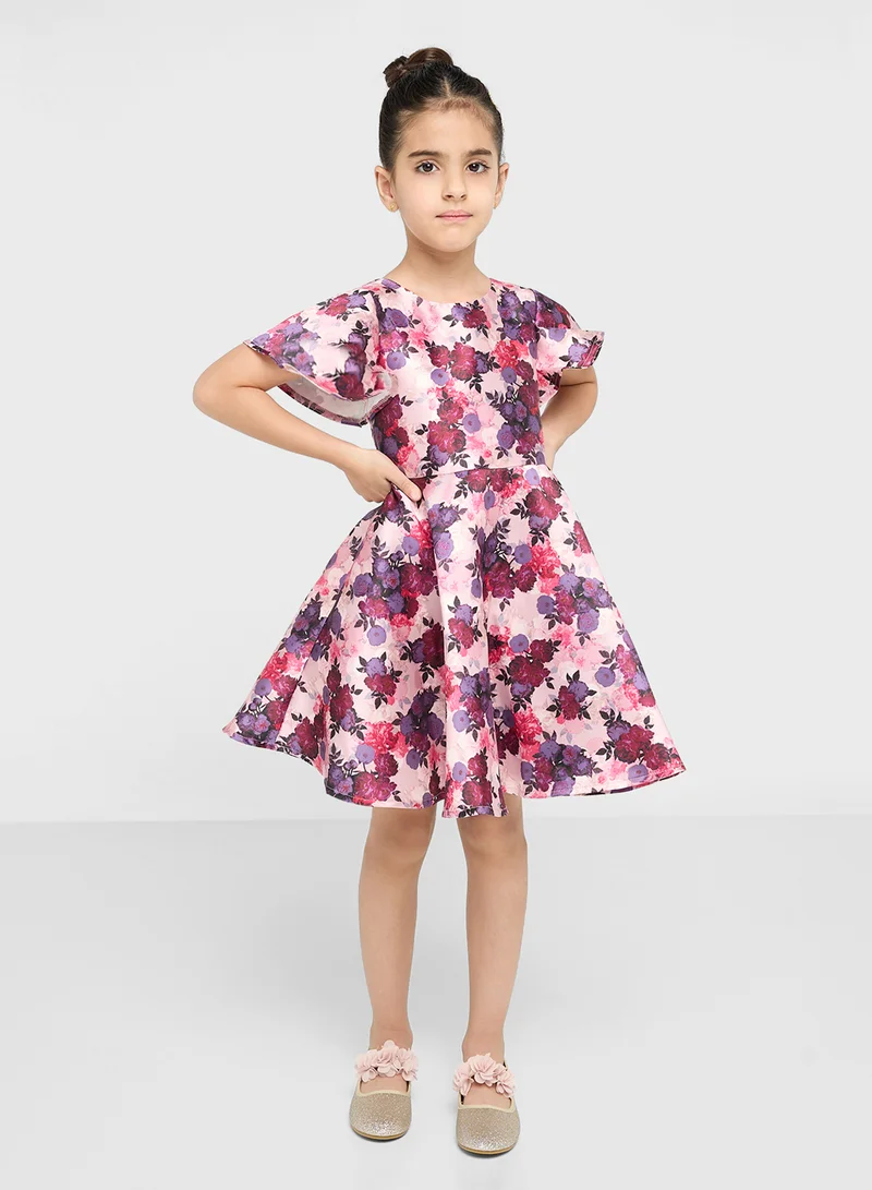 Chi Chi London Girls Floral Print Dress