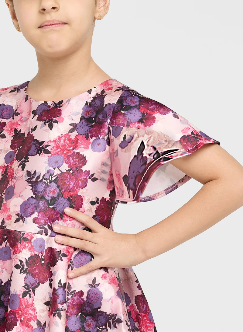 Chi Chi London Girls Floral Print Dress