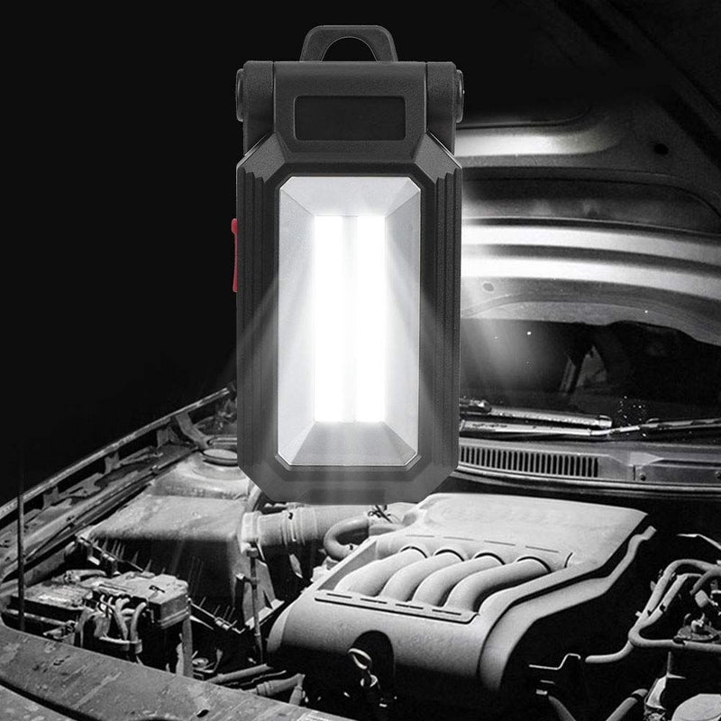USB Rechargeable Folding LED COB Work Light With Magnetic Base ABS Nylon Material - Image 2