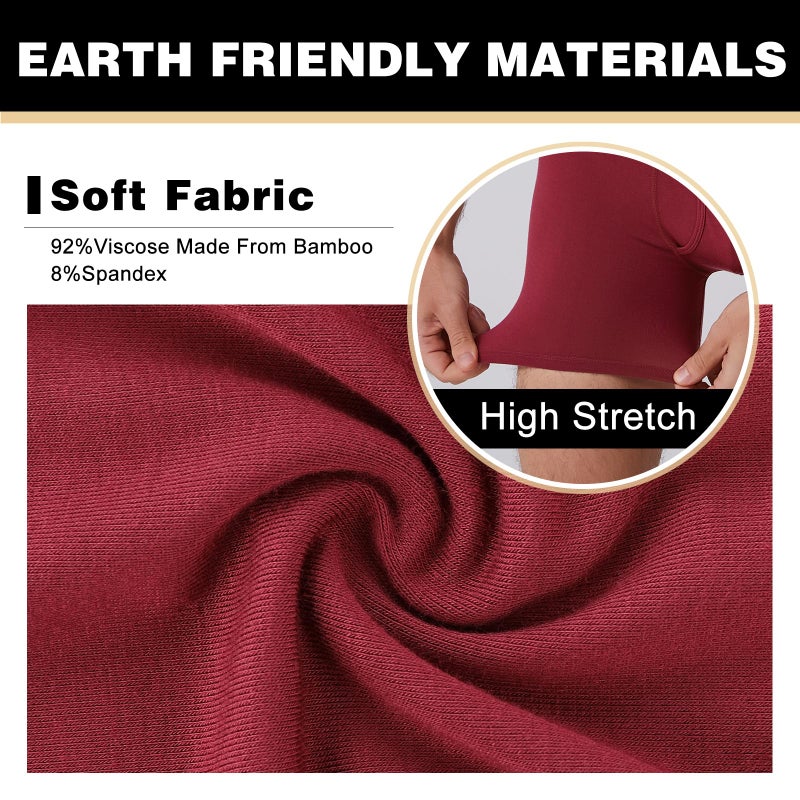 BAMBOO COOL Men's Ultra ComfortSoft Underwear, Moisture Wicking & Breathable No Ride Up Boxer Briefs with Fly, Multipack - Image 5