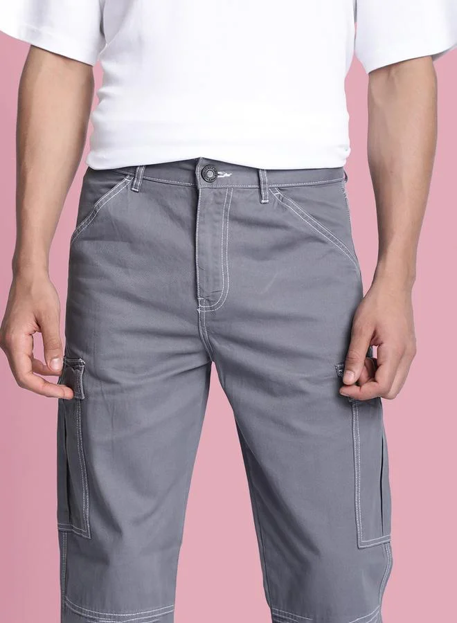 Styli Men Relaxed Fit Cotton Cargo Trousers By Bene Kleed