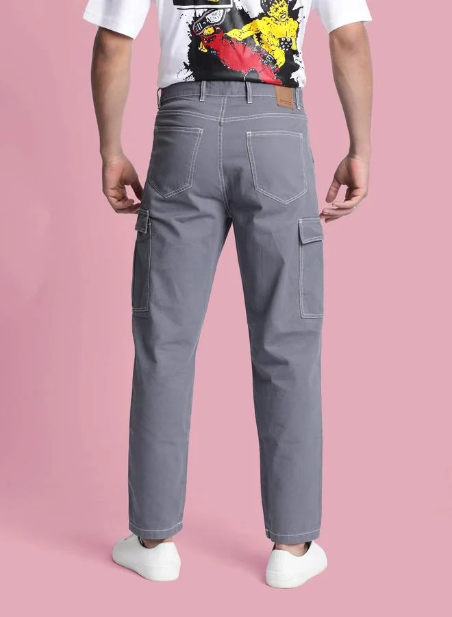 Styli Men Relaxed Fit Cotton Cargo Trousers By Bene Kleed