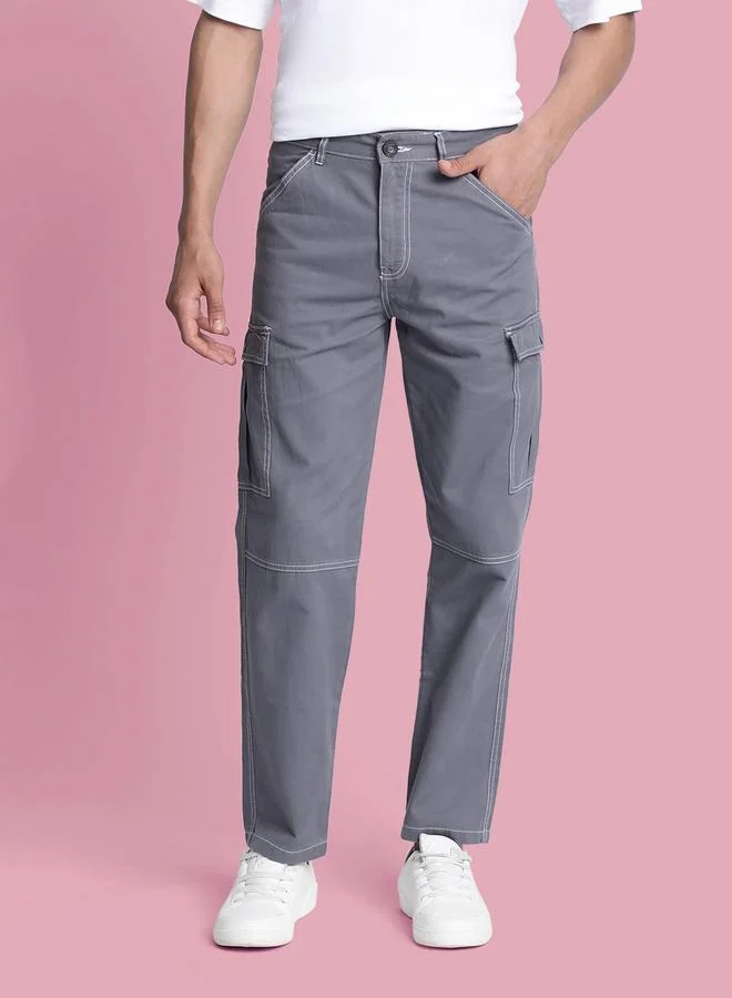 Styli Men Relaxed Fit Cotton Cargo Trousers By Bene Kleed