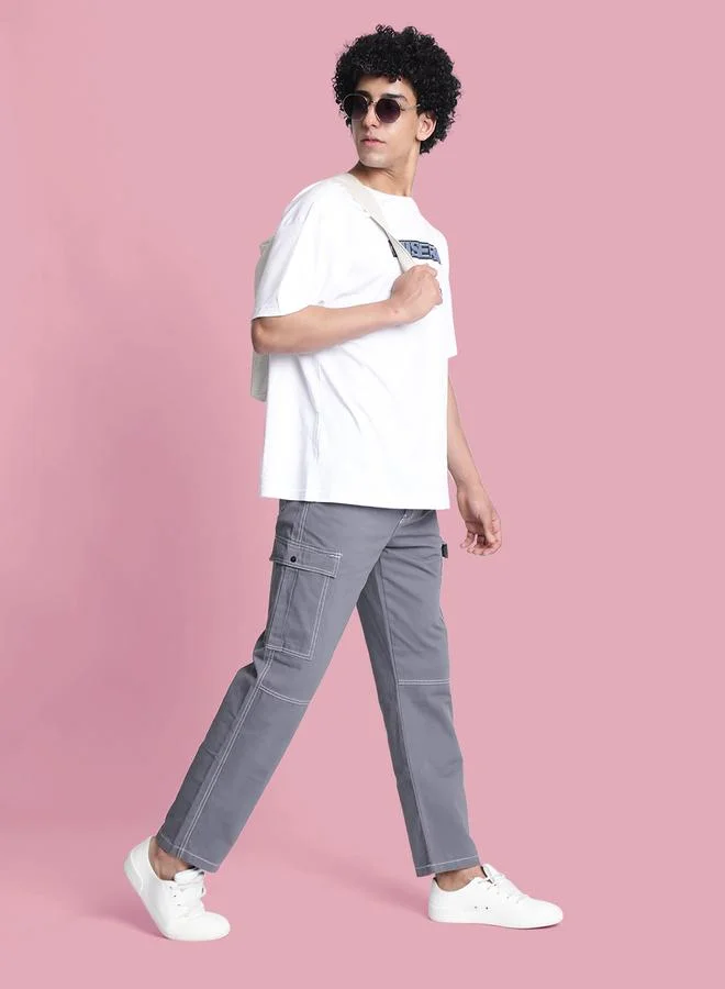 Styli Men Relaxed Fit Cotton Cargo Trousers By Bene Kleed