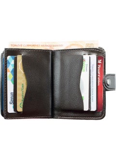 Apera An-96 Full Size Faux Leather Men's Vertical Snap Wallet, 12 Card Holder, Double Paper Money Compartment  - Image 5
