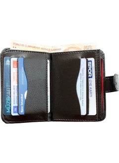 Apera An-96 Full Size Faux Leather Men's Vertical Snap Wallet, 12 Card Holder, Double Paper Money Compartment  - Image 4