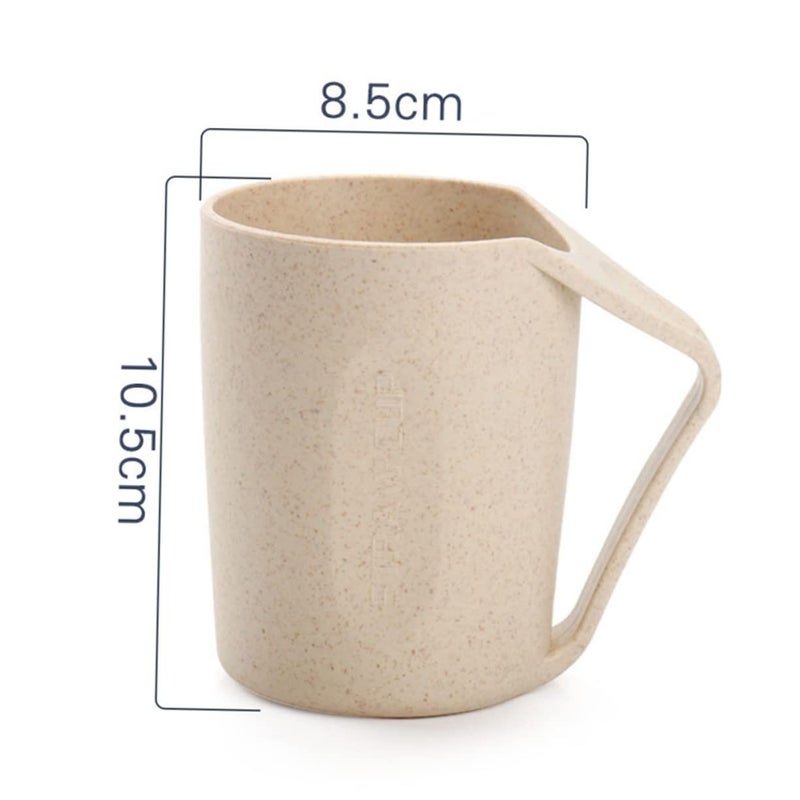Wheat Straw Drinking Cups Set Of 6 Versatile Mugs For Mouthwash And Toothbrush Random Colors - Image 3