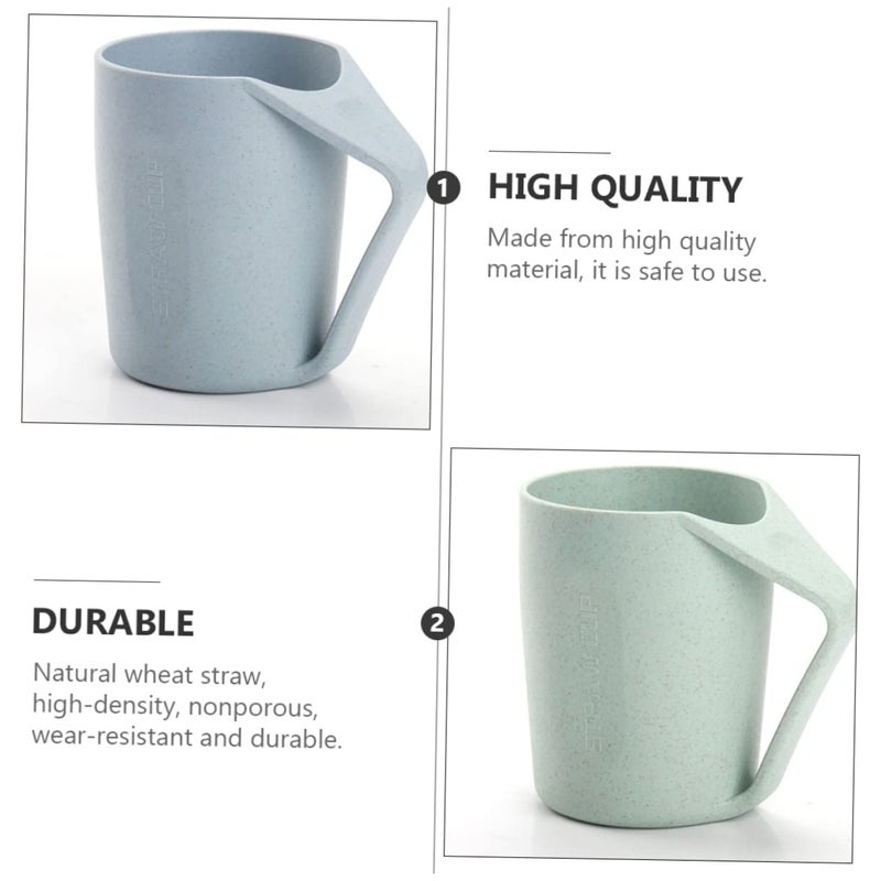 Wheat Straw Drinking Cups Set Of 6 Versatile Mugs For Mouthwash And Toothbrush Random Colors - Image 4