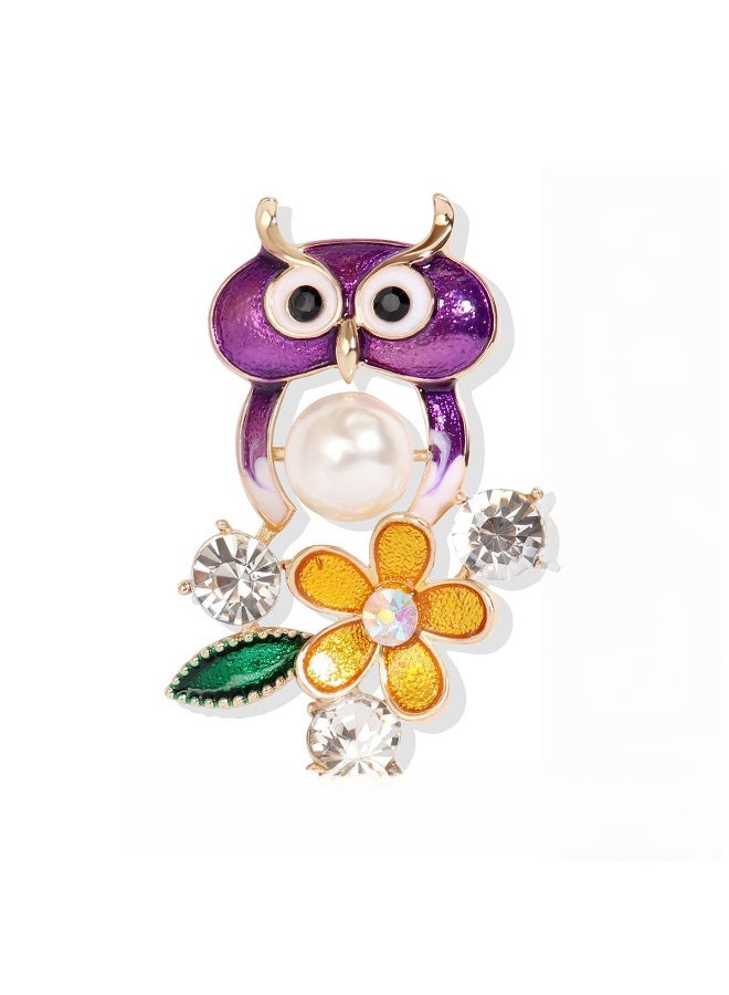 KUYING New High-end Niche Cute Owl Women's Brooch
