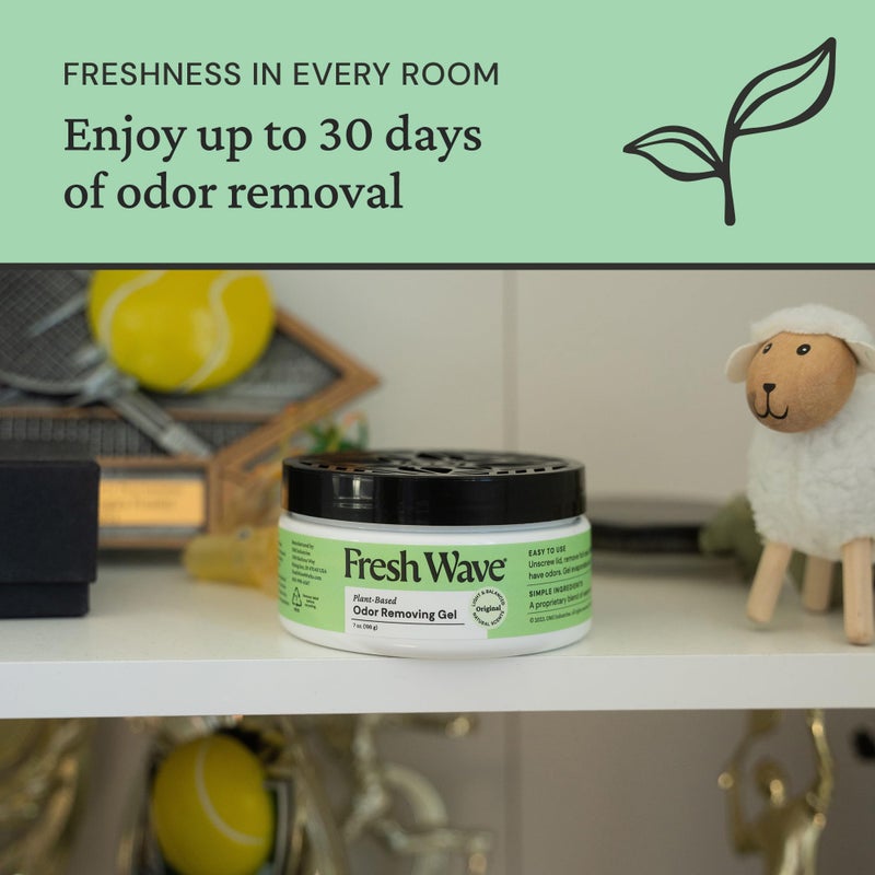 Fresh Wave Odor Removing Gel, 7 oz., Pack of 3 - Odor Absorbers for Home, Safer Odor Relief, Natural Plant-Based Odor Eliminator, Every 7 oz. lasts 15-30 Days, For Cooking, Trash & Pets - Image 5