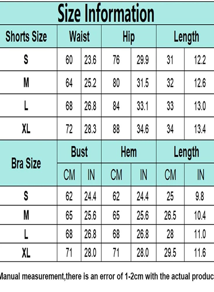 general Women 2 Piece Sportswear Yoga Set Sport Bra Push Up Shorts Gym Workout Clothes Tracksuit Fitness Suits  - Image 5