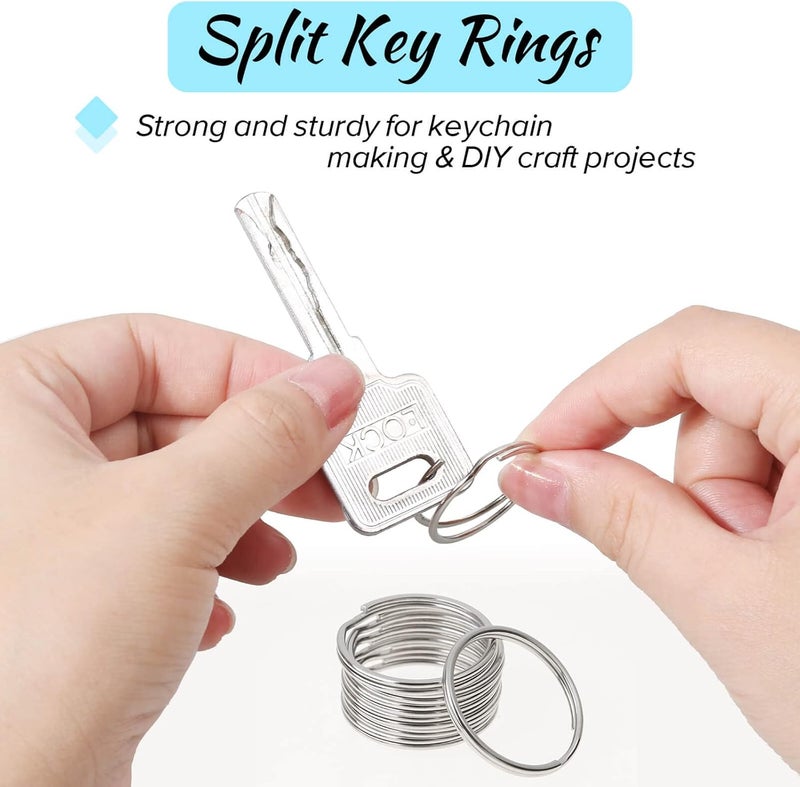 Paxcoo 200Pcs 25mm Split Key Chain Rings for Key Organization and DIY Crafts - Image 4