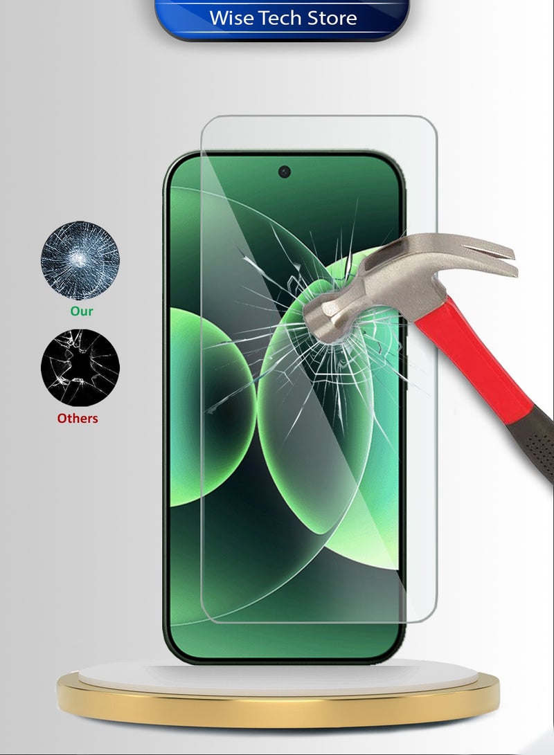 دبليو تيك واقي شاشة زجاجي مقسّى مقوّى 9H 2.5D بحواف منحنية من سلسلة WTech المميزة لهاتف شاومي 17 برو ماكس 5G 2025 (MSG9CN) - شفاف - Image 3