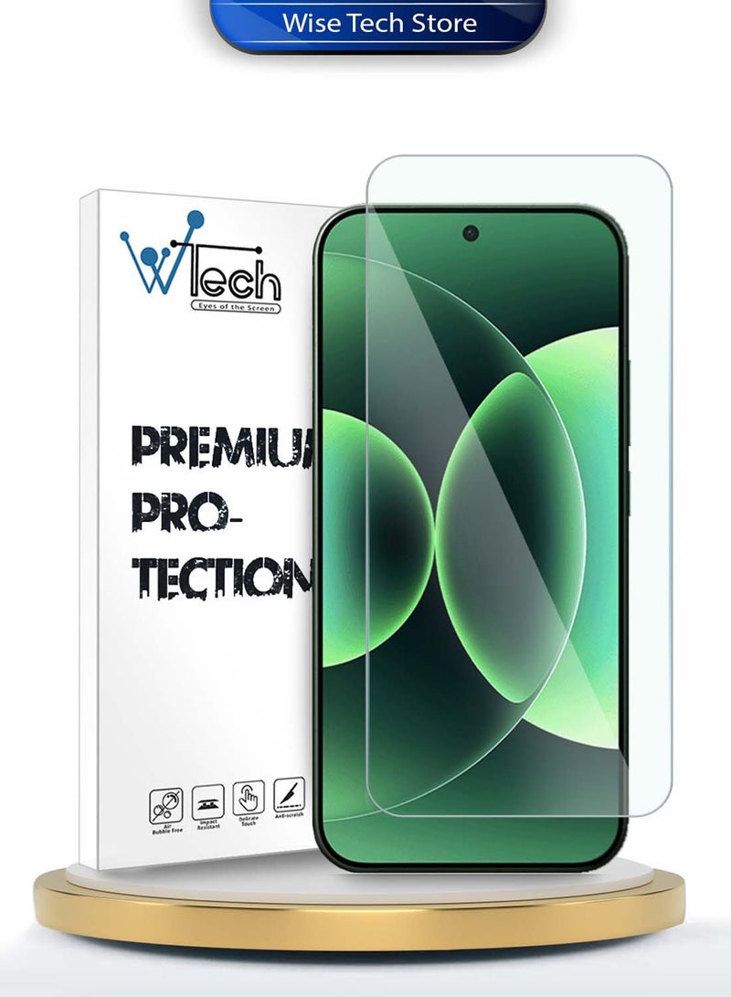 دبليو تيك واقي شاشة زجاجي مقسّى مقوّى 9H 2.5D بحواف منحنية من سلسلة WTech المميزة لهاتف شاومي 17 برو ماكس 5G 2025 (MSG9CN) - شفاف - Image 1