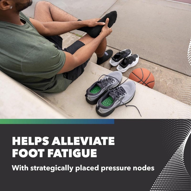 Spenco Recovery Insolesâ€“ Massage-Like Pressure Nodes for Foot Fatigue Relief, Multi-Density Arch Support, Full-Length Cushioning, Breathable & Slim Fit, Men's 8-9.5/Women's 9-10.5 - Image 2