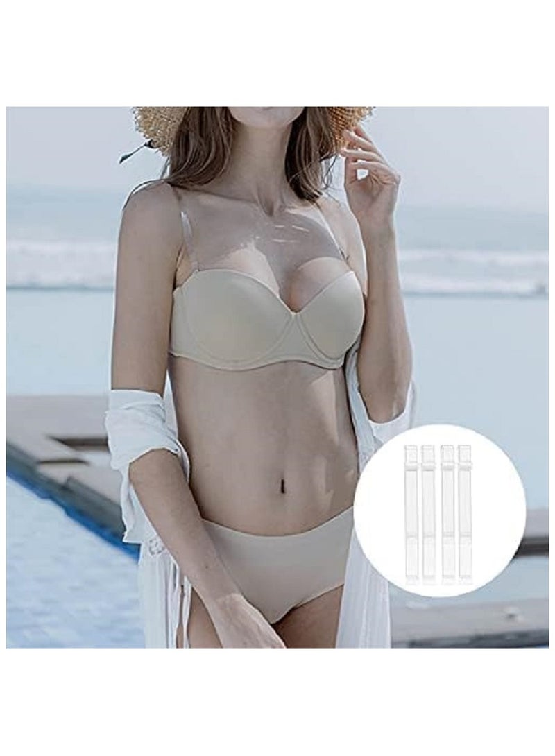 Women's Invisible Bras Set Non-Slip Adjustable Shoulder Strapless Bra Set, 8 Piece Set, Wire Free, Medium, PVC - Image 4