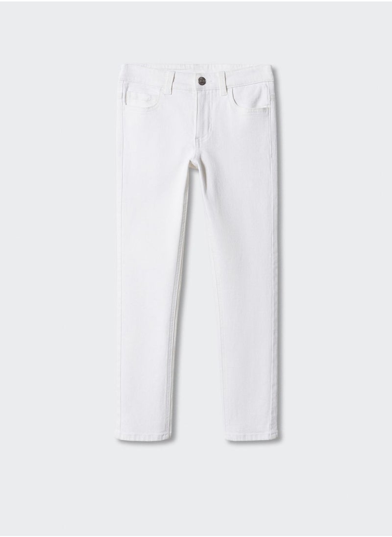 MANGO - Youth Light Wash Slim Fit Jeans - Image 1